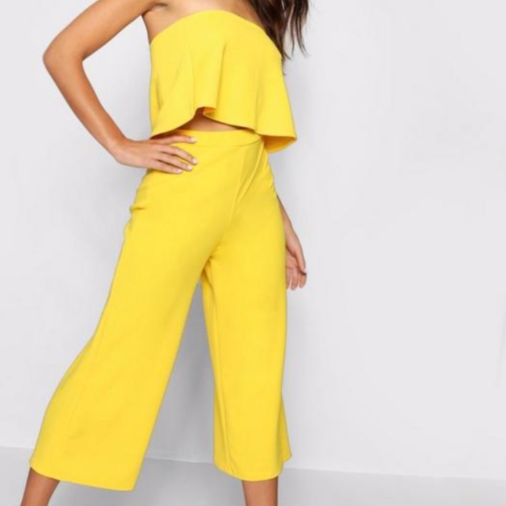 BOOHOO Yellow Culottes (Top Not Included)
